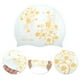 thumbnail image 3 of Gorro de natación floral impermeable de silicona de 1 pieza en amarillo y blanco, 3 of 5