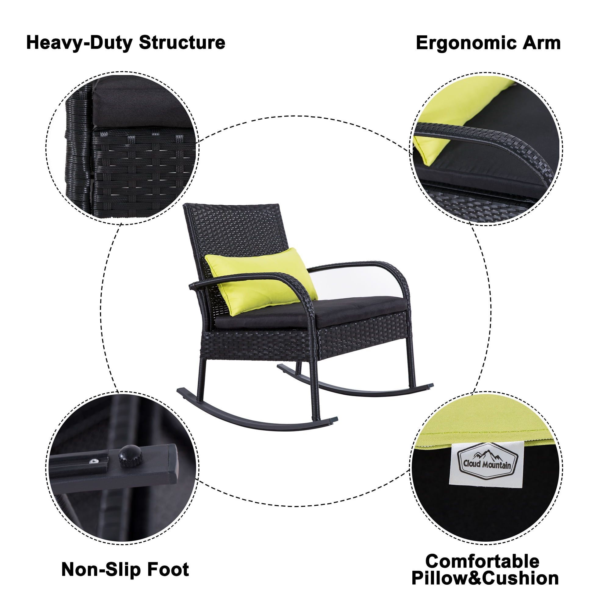 Patio Lawn Garden Chairs Cloud Mountain Outdoor Furniture