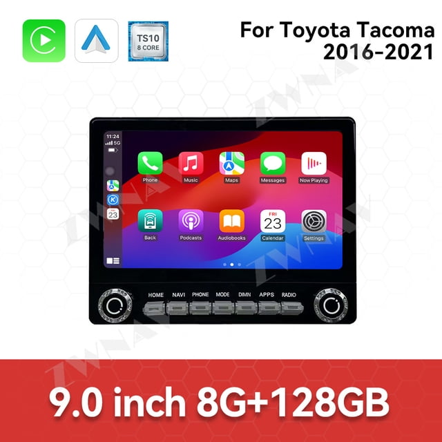 ZWNAV 9 inch Android 13 CarPlay Car Radio For Toyota Tacoma 2016-2021 Touch Screen Multimedia Player GPS Navigation Head Unit DSP
