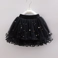 thumbnail image 4 of EINCcm Baby Skirt Baby Girl Skirt Baby Tutu Skirt Cute Party Dance Skirt Net Yarn Crimping Pearl Sequins Tulle Skirt, for Toddler Kids Baby Girls, Black, 4 Years, 4 of 6