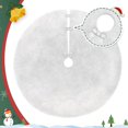 thumbnail image 2 of Christmas Tree Skirt , Decoraciones de Árbol de Navidad de Arpillera de Pelo, Decoración Navideña de Granja Xmas Festiva para el Hogar y Fiestas, Interior Exterior, 36in Blanco, 2 of 7