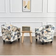 thumbnail image 3 of CJC Printed Club Chair Slipcover, 2 Piece Barrel Chair Covers Stretch Tub Chair Slipcover Armchair Sofa Cover Couch Furniture Protector for Living Room, 3 of 9