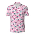 thumbnail image 2 of Daiia Cherry Strawberry Pattern Men’s Polo Shirts,Solid Deck Shirt,Classic Fit, Breathable Cotton Polo for Casual and Sport Wear-3X-Large, 2 of 9