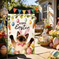 thumbnail image 3 of Easter Cat Garden Flag 12x18 Inch Double Sided Outdoor Yard Flag With Eggs Spring Summer Animal Holiday Seasonal Farmhouse Decoration Flag Only, 3 of 6