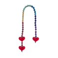thumbnail image 1 of Bolso con cuentas de piedra Natural coloridas a la moda, llavero versátil con forma de corazón estilo INS para decoración de bolso de mujer, 1 of 5