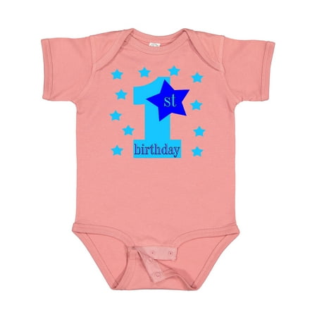 

Inktastic 1st Birthday Boy Stars Gift Baby Boy Bodysuit