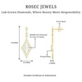 thumbnail image 4 of Rosec Jewels Lab Grown Diamond Dangle Earrings - Art Deco Earrings for Women - EF-VS Quality, 14K Yellow Gold, 4 of 7