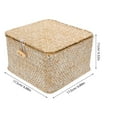 thumbnail image 2 of LEORX 1Pcs Bamboo Woven Storage Basket for Decorative Storage in Living Room, 2 of 6