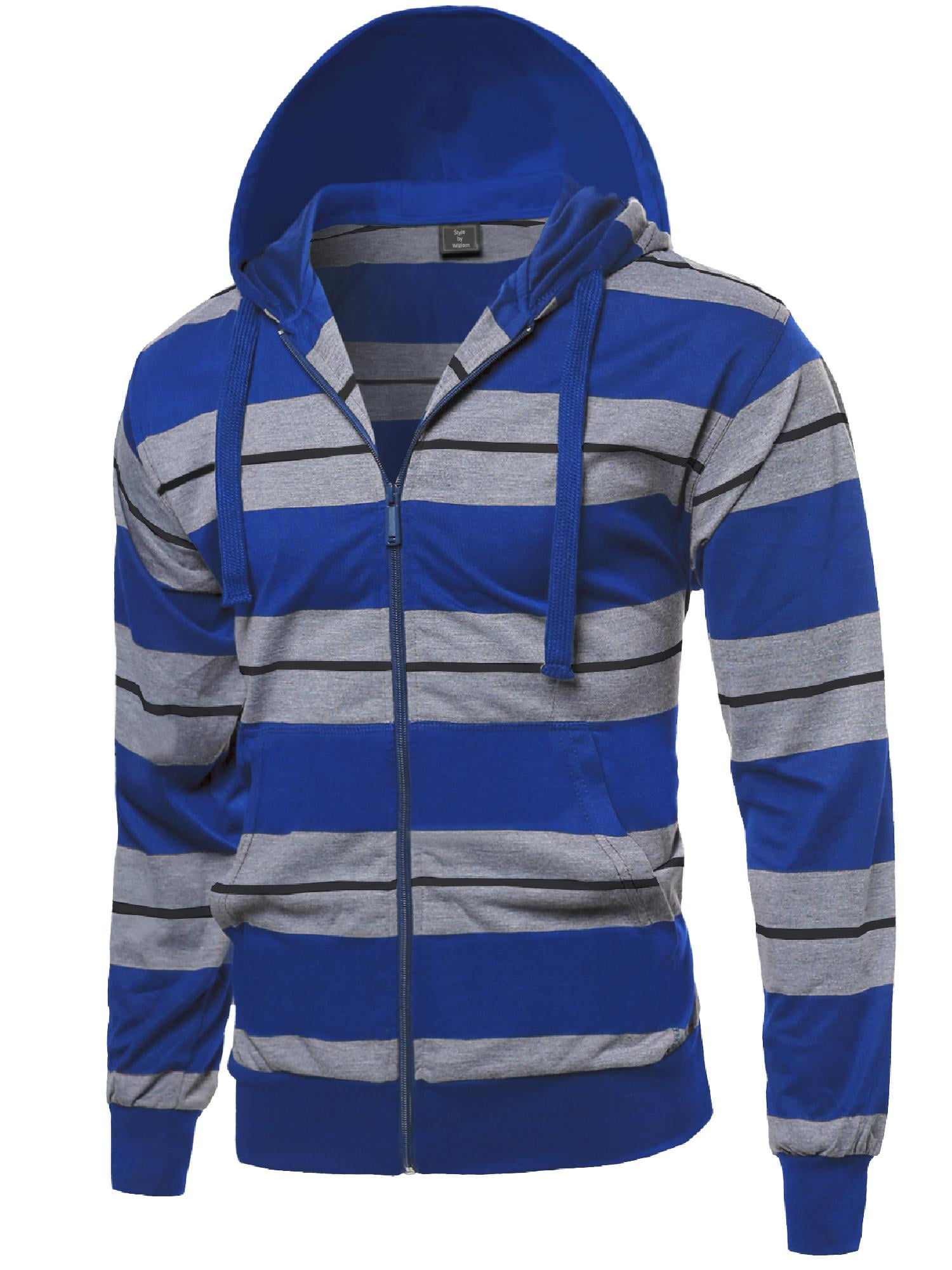 striped zip up hoodie mens