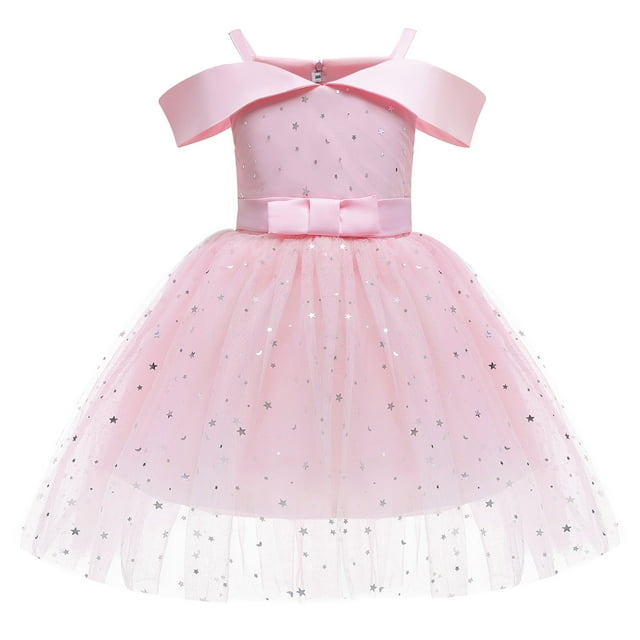 Robe de Princesse pour Tout-Petits Filles, Robe de Concours, Robe de Fête de Noël, Robe de Mariage à Paillettes