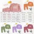 thumbnail image 3 of KPOPLK Baby Girls Ribbed 2 Piece Outfit MAMA'S MINI 3M 6M 9M 12M 18M 24M 2T 3T 4T Sweatshirt and Pants Set Clothing,Size 12-18 Months, 3 of 9