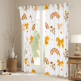 thumbnail image 3 of Manfei Orange Coquette Bowknot Curtains and Drapes Pack of 2 (52x63 Each),Bohemian Rainbow Black Out Curtains, 3 of 6