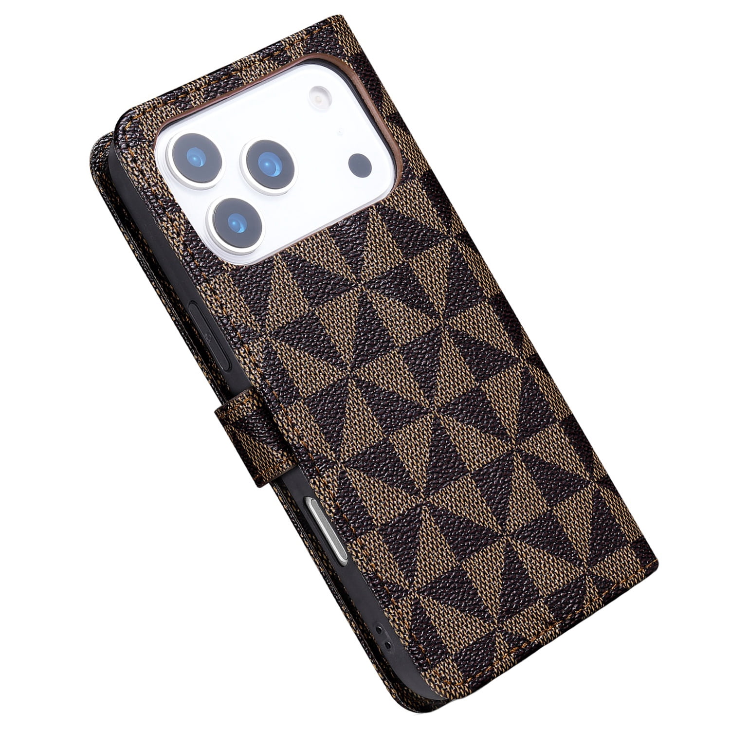 Triangle Wallet Case for iPhone 17 Pro - Brown