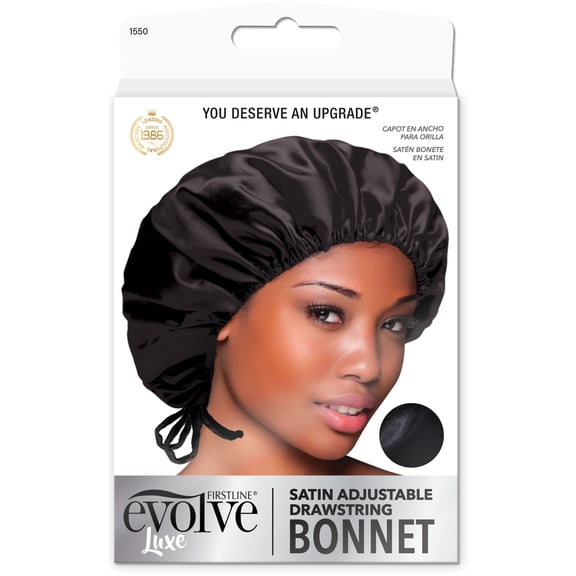 Evolve Luxe Satin Adjustable Bonnet Black