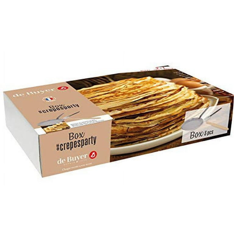 de Buyer - Mineral B Crepe & Tortilla Pan - Nonstick Frying and Pancake Pan  - Carbon and Stainless Steel - Induction-ready - 10.25 