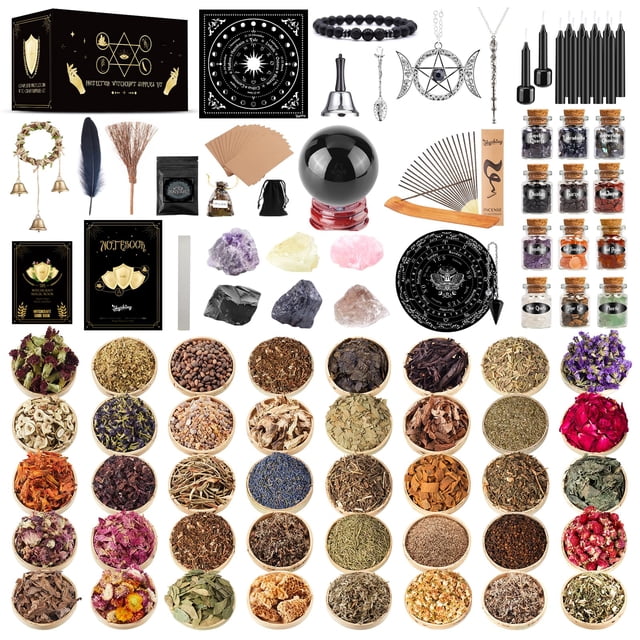 Kit de Suministros Wiccanos SHYSHINY Set de Protección de 130 Piezas