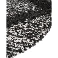 thumbnail image 6 of Unique Loom Serenity Shag Collection Area Rug - Walcott (3' 3" Round Black and White), 6 of 9