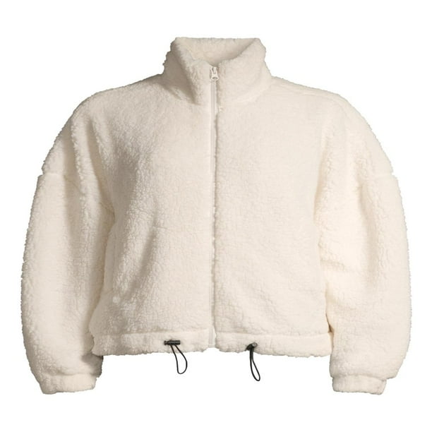 No Boundaries Juniors Full Zip Faux Sherpa Jacket Walmart