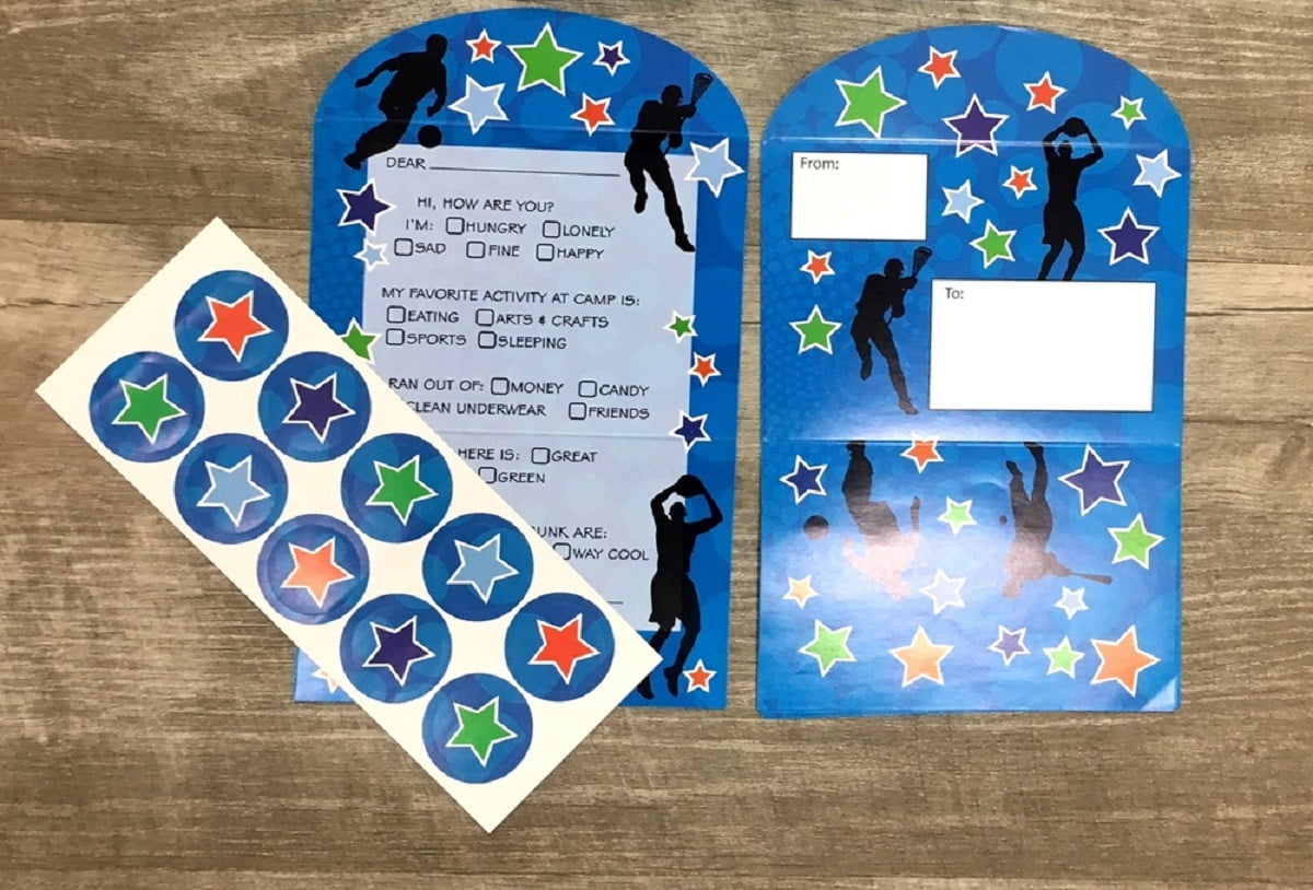 Gilbins Campers Collection Seal And Send Stationery For Camp With Flip