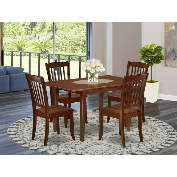 Rectangular Dining Set - 5 Piece Table & Chair Set - Rustic Farmhouse Kitchen Table