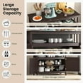 thumbnail image 5 of Buffet Cabinet with Storage, Freestanding Kitchen Cabinet with Adjustable Shelf, Storage Sideboard Console Table, 5 of 18