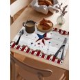 thumbnail image 3 of Vintage Western Placemats Set of 6, Washable Woven Burlap Cloth Fabric Placemat for Square/Rectangle/Round/Oval Dining Table, Easy Clean Place Mats for Toddlers, Kids Country Berry Star Rustic Wooden, 3 of 6