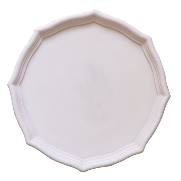 Plato de Madera de Colores Sunnimix Bandeja para Servir Postres y Aperitivos Rosa Claro 31cm