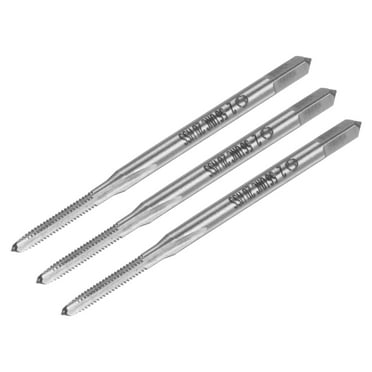 Uxcell Machine Tap 2-56 UNC UNC Thread 2B Class 3 Flutes High Speed Steel Screw Taps 3 Packs
