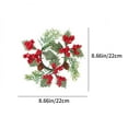 thumbnail image 2 of YIMWNYI Christmas Candlestick Wreath Ornament, Festive Decor, Holiday Decoration, Maple Leaf Design, Front Door Wreath, Plastic Material, Easy to Hang, Flexible Use, 2 of 6