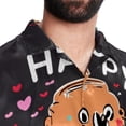 thumbnail image 5 of Valentine's Day Font Men's Casual Short Sleeve Printed Button Down Spread Collar Tops Summer Beach Shirts Unisex, 5 of 6