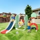 thumbnail image 1 of Yeshouse Juego de tobogán 7 en 1 para niños pequeños con columpio y aro de baloncesto, juego de interior y exterior para niños, juego de patio que incluye trepador, fútbol y golf, 1 of 8