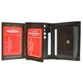 thumbnail image 2 of Marshal Mens Trifold Wallet 3 ID Slots Coin Pocket Hipster Premium Leather Brown, 2 of 4
