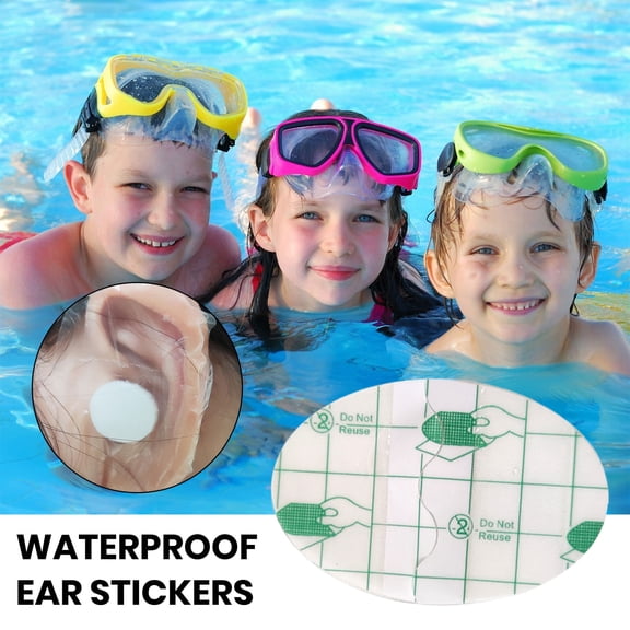 sunsanly 80Pcs Kids Shower Ear Covers Ear Protector Waterproof Breathable Friendly to Skin Elastic Ear Protection Patches for Children Adult
