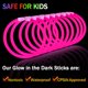 thumbnail image 3 of NUDALA 200 Piezas de Varillas Luminosas de Color Rosa, Collares de Pulsera, Suministros para Fiestas que Brillan en la Oscuridad, Paquete de 8 Barras de Luz con Conectores para el Día de San Valentín,, 3 of 5