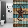 thumbnail image 4 of Vintage Country Star Shower Curtain for Bathroom Decor, Texas Star Waterproof Fabric Shower Curtain, 36"x78" Set with 12 Hooks, 4 of 9