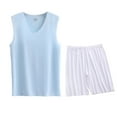 thumbnail image 1 of Conjunto Deportivo de los Hombres, Moda Casual de Color Sólido Cuello en V sin Mangas de Elasticidad Superior para el Desgaste Al Aire Libre, Traje Atlético de Humedad, 1 of 4