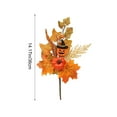 thumbnail image 3 of Floleo Halloween Decorations Artificial Maple Leaves Pumpkin Branches for Thanksgiving Home Decor, Orange Plastic Fall Decor, 14.17 Inch Autumn Table Centerpiece, Holiday Gift for Family, 3 of 8