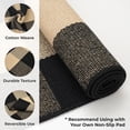 thumbnail image 3 of iOhouze Buffalo Plaid Outdoor Rugs Brown and Black 2.3'x3.6' Area Rug, Cotton Hand-Woven Washable Front Door Mat Indoor Outdoor Check Rugs for Front Porch Kitchen Entryway Patio Bathroom, 3 of 7