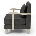 thumbnail image 5 of Furniture of America Ciela Faux Leather Accent Chair in Light Gray (Set of 2), 5 of 6