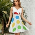 thumbnail image 7 of Twister Game Halloween Costume Sundress Sleeveless Dress Summer Women Clothes Dress for Women Dresses, 7 of 7