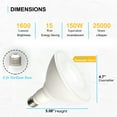 thumbnail image 6 of Youtime 150W Equivalent Dimmable Soft White Waterproof Flood Light Bulbs, 4 Pack, 6 of 6