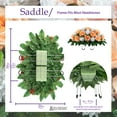 thumbnail image 2 of Sympathy Silks Artificial Cemetery Flowers 30" Peach Open Rose/White Mum cemetery saddle, 2 of 8