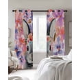 thumbnail image 4 of Easter Bunny Blackout Curtains for Bedroom Living Room Darkening Curtains 84 Inch Length 2 Panels Set Spring Pink Flowers Rabbit Pastoral Botanical Window Curtain Window Treatment Drapes 42"x84", 4 of 9