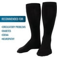 thumbnail image 3 of Heelbo  Compression Dress Socks, Unisex, 8 - 15 mmHg, Black, Large, 3 of 7