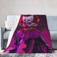thumbnail image 2 of Killer Klowns From Outer Space Clown Blanket, Soft Flannel Throw Cozy Flannel Blankets Travel Throw Blanket Super Soft Lightweight Bedding Lap Chair Sofa for Adults Kids Teens 40"X30", 2 of 9