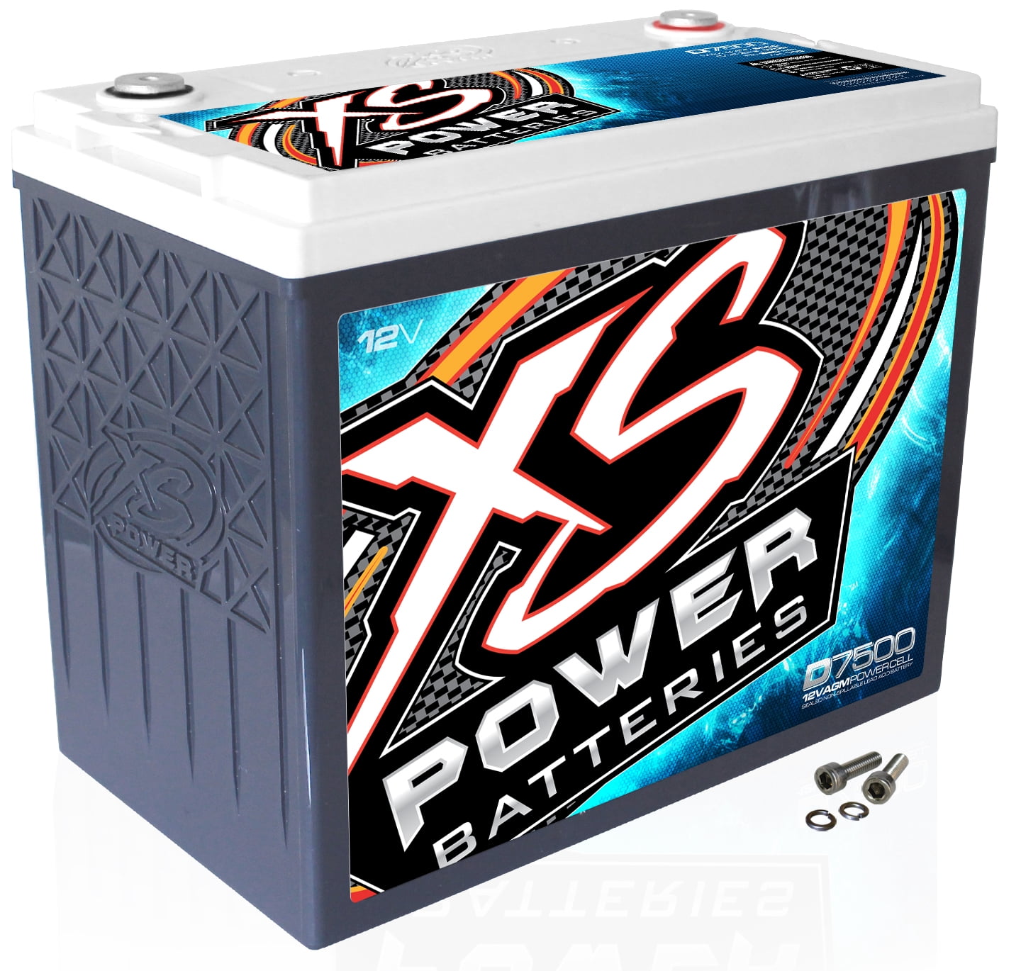 XS Power D7500 6000 Amp 12 Volt Power Cell Car Audio AGM Battery+Free Speaker !