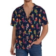 thumbnail image 3 of Fotbe Colorful Birds print Short Sleeve Button Down Shirts for Men Casual Summer Beach Wrinkle Free Shirt-Small, 3 of 7