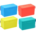 thumbnail image 3 of TOP! Index Card Holder Box 3x5In, Flash Note Organizer Case, 3x5 Storage File Box, 4 Colors Pack, 3 of 4