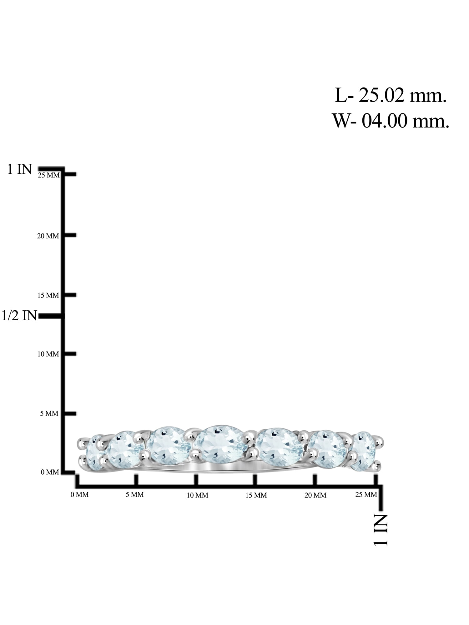 JewelersClub Aquamarine Ring – Stunning Sterling Silver Ring with 1.00 Carat T.G.W. Aquamarine - Elegant 7-Stone Ring Design - Hypoallergenic Sterling Silver