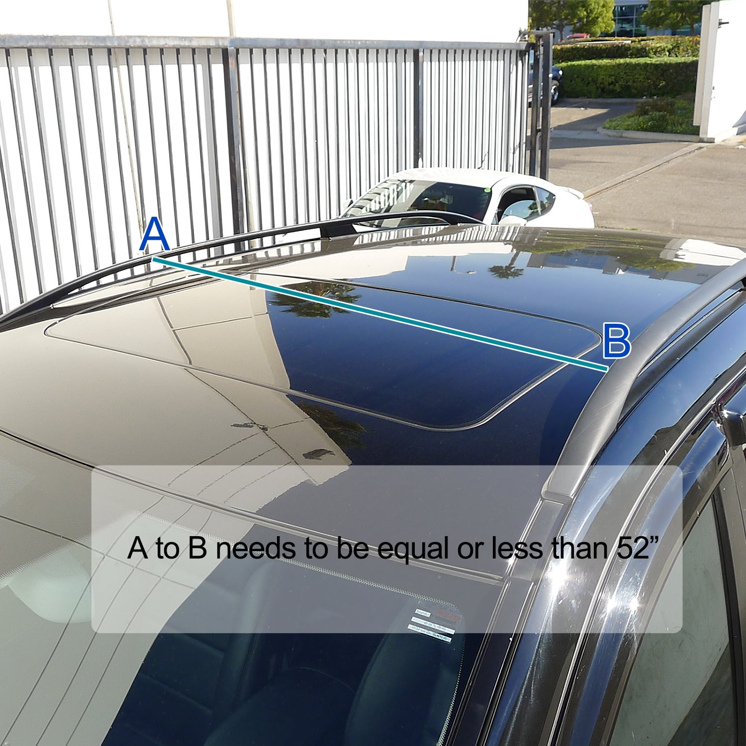 Spec-D Tuning Adjustable 53" Car Top Silver Aluminum Cross Bar Roof Cargo Luggage Rack